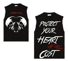 Load image into Gallery viewer, Protect Your Heart At All Cost Rhinestone Sleeveless Tee
